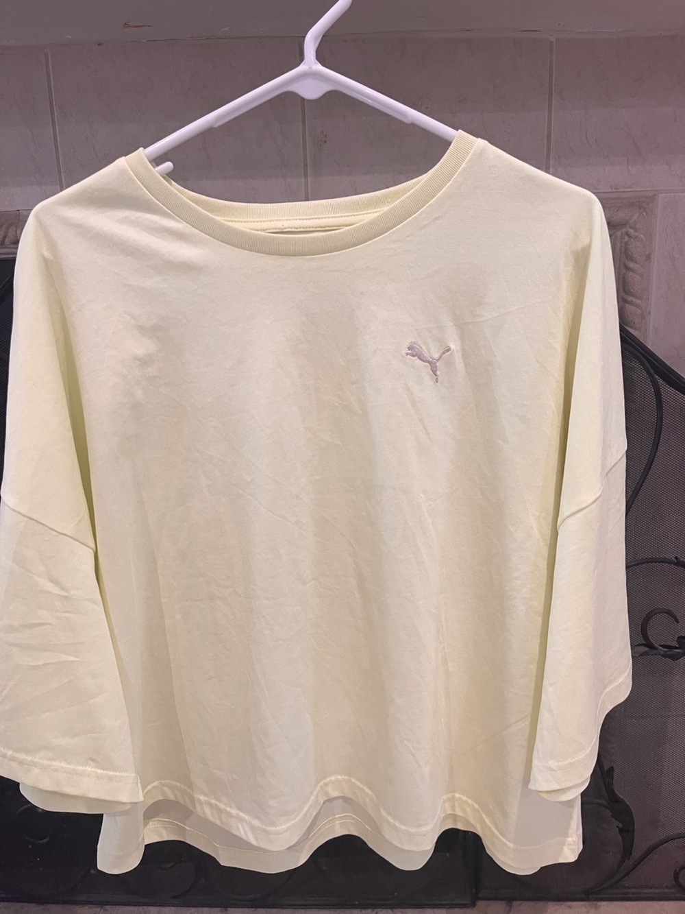 Puma Men’s Pale Yellow Long Sleeve Crewneck